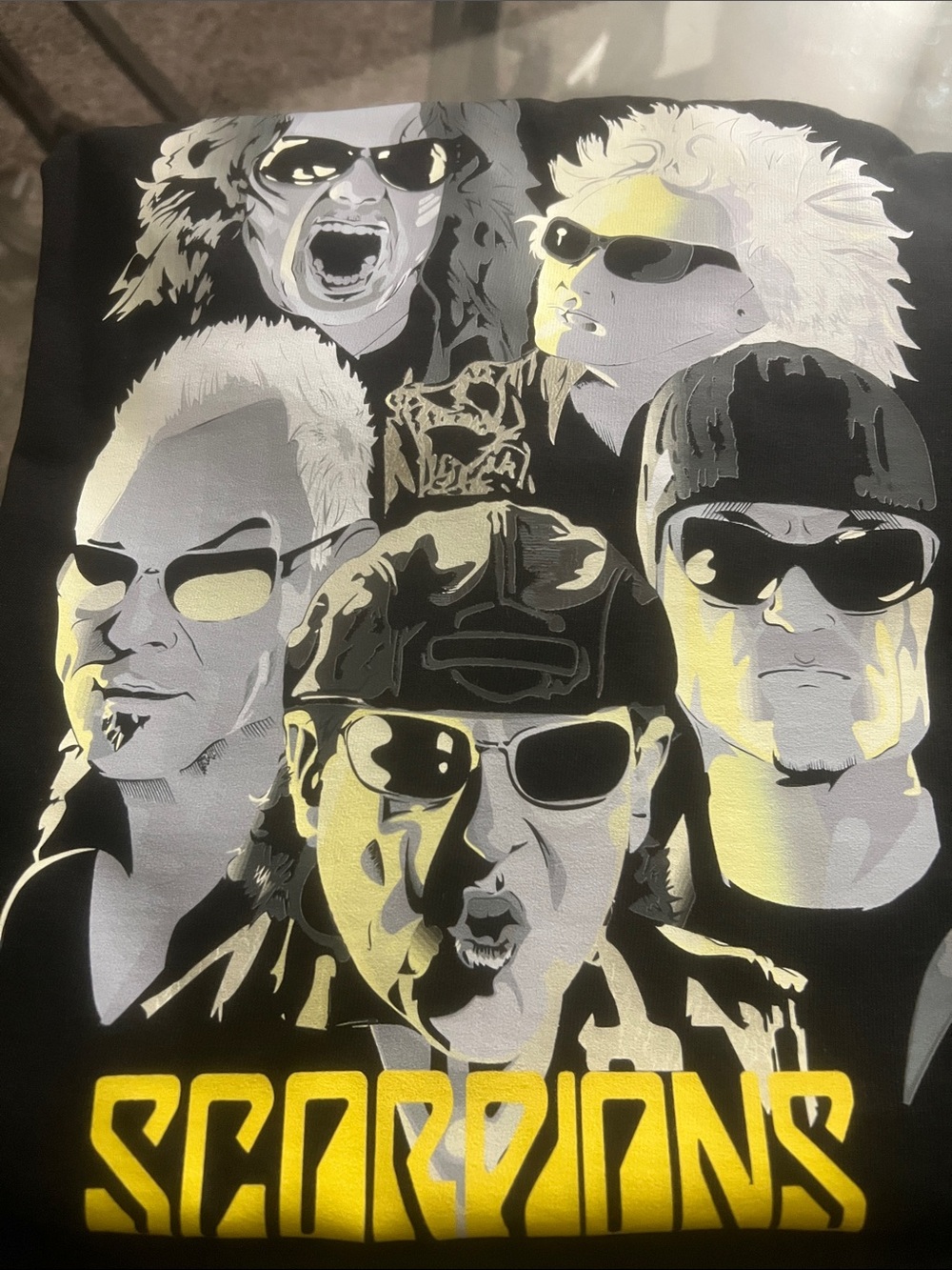 Scorpions Band Graphic Tee - Black & Yellow